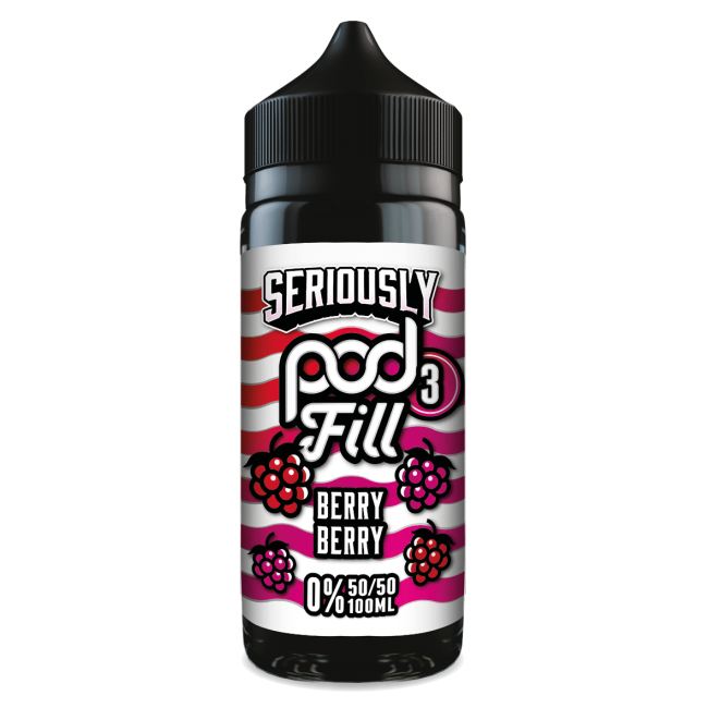 Seriously Pod Fill 3 by Doozy Vape Co | 50/50 VG/PG | Berry Berry | 100ml Shortfill | 0mg