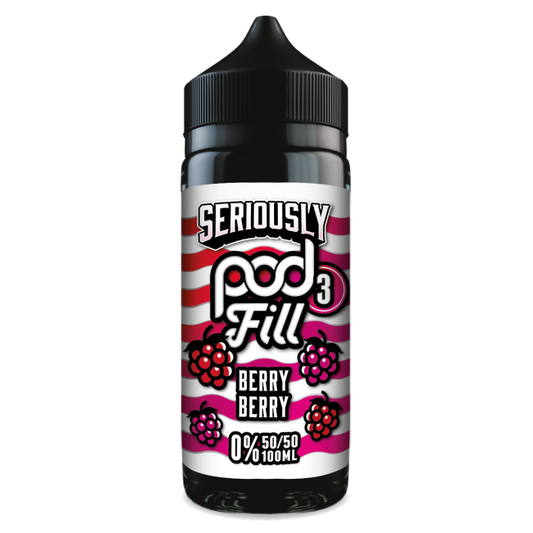 Seriously Pod Fill 3 by Doozy Vape Co | 50/50 VG/PG | Berry Berry | 100ml Shortfill | 0mg