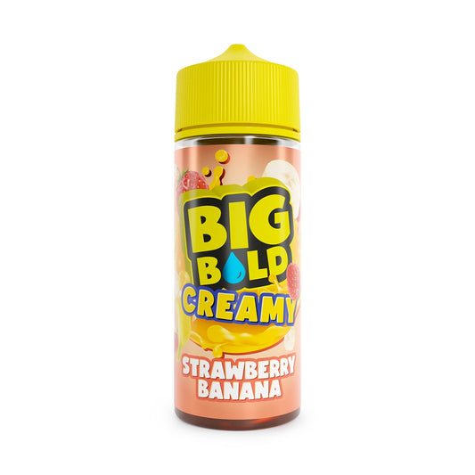 Big Bold Shortfill E-Liquids | 100ml | 0mg / ZERO Nicotine | Creamy Range | STRAWBERRY BANANA - IFANCYONE WHOLESALE