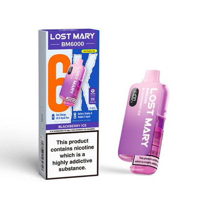 Lost Mary | BM6000 Pre-Filled Pod Vape Kit (Refillable Edition) | 1000mAh | 2ml + 10ml Design | 20mg Nicotine Salts | Various Flavours