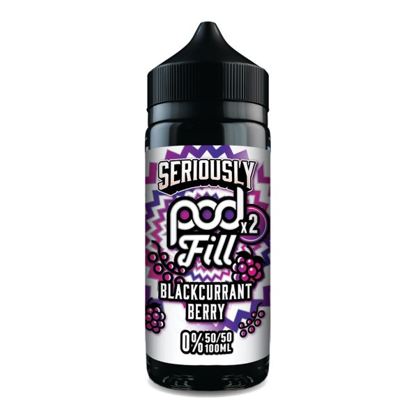 Seriously Pod Fill X2 by Doozy Vape Co | 50/50 VG/PG | Blackcurrant Berry | 100ml Shortfill | 0mg