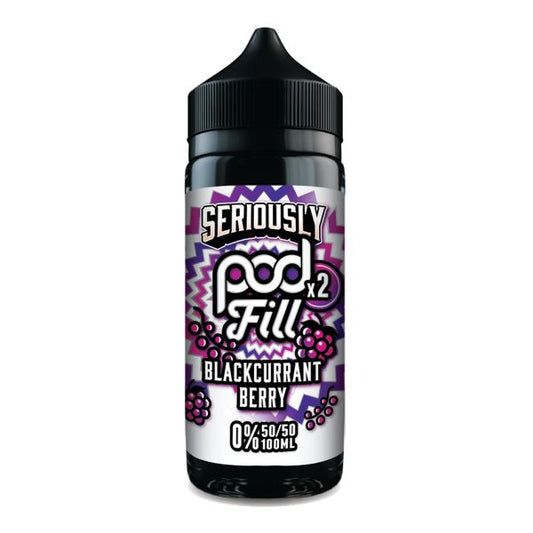 Seriously Pod Fill X2 by Doozy Vape Co | 50/50 VG/PG | Blackcurrant Berry | 100ml Shortfill | 0mg