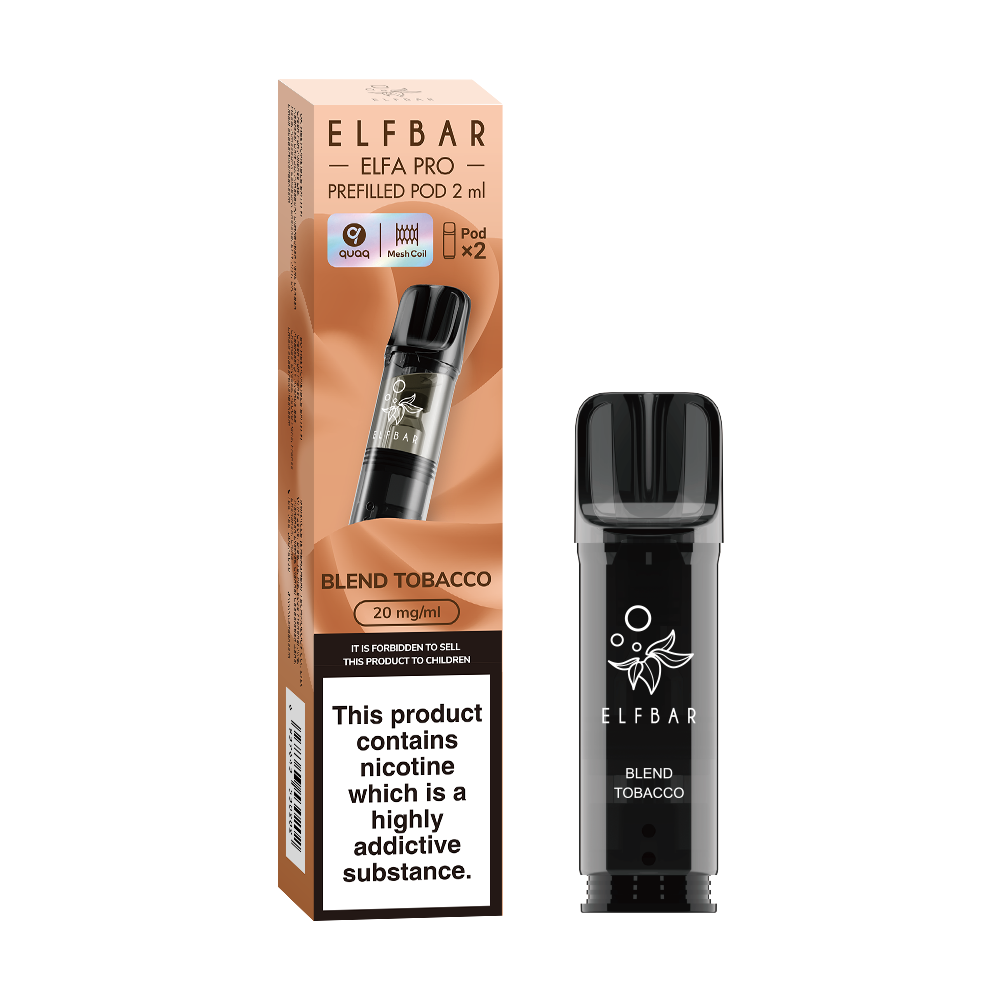 Elfbar | Elf Bar ELFA PRO Replacement Pre-Filled Pods | 2ml | Pack of 2 | 20mg | Various Flavours