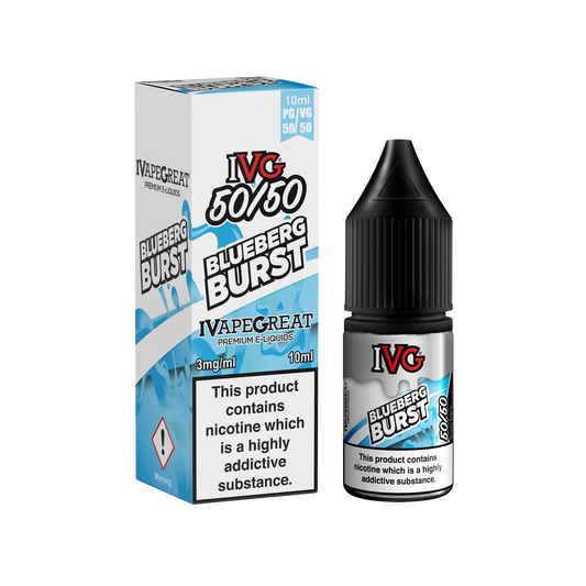 I VG 50/50 E-Liquids - BLUEBERG BURST - 10ml Single - Various Nicotine Strengths - IFANCYONE WHOLESALE