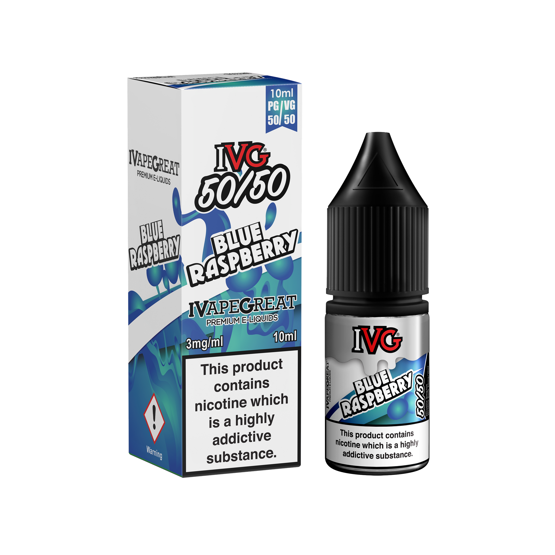 I VG 50/50 E-Liquids - BLUE RASPBERRY - 10ml Single - Various Nicotine Strengths - IFANCYONE WHOLESALE