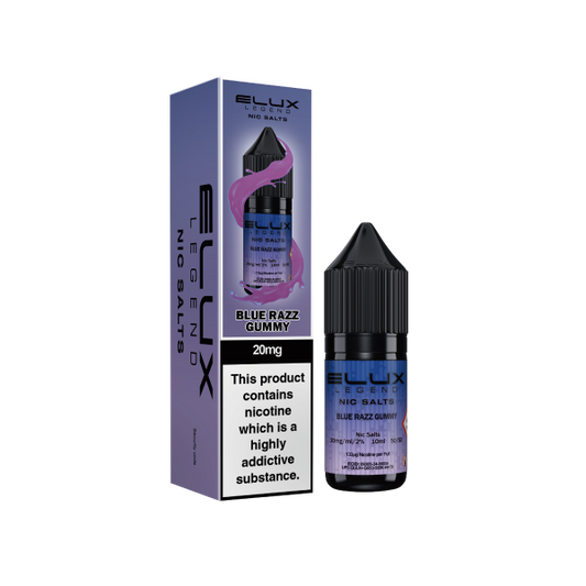 ELUX | Elux Legend 10ml Nicotine Salt E-Liquids | BLUE RAZZ GUMMY | 10mg / 20mg Nic Salts