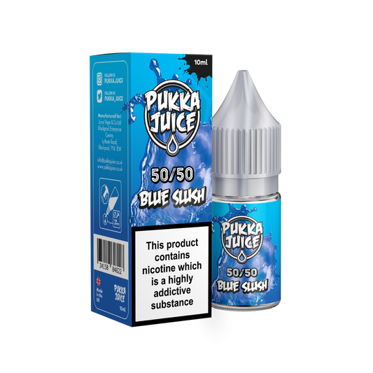 Pukka Juice | 50/50 Range | BLUE SLUSH | 10ml TPD Bottles | Various Nicotine Strength - IFANCYONE WHOLESALE