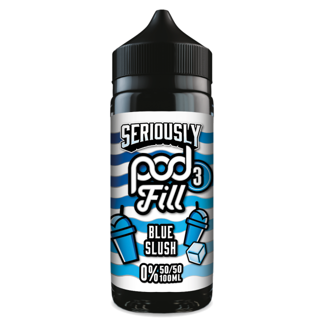 Seriously Pod Fill 3 by Doozy Vape Co | 50/50 VG/PG | Blue Slush | 100ml Shortfill | 0mg
