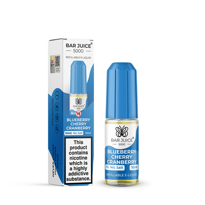 Bar Juice 5000 | 10ml Nicotine Salts Disposable Flavour E-Liquids | 10ml Bottles | 10mg / 20mg Nic Salt