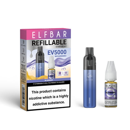 Elfbar | Elf Bar EV5000 Disposable Vape Kit + Elfliq 10ml Nic Salt E-Liquid |