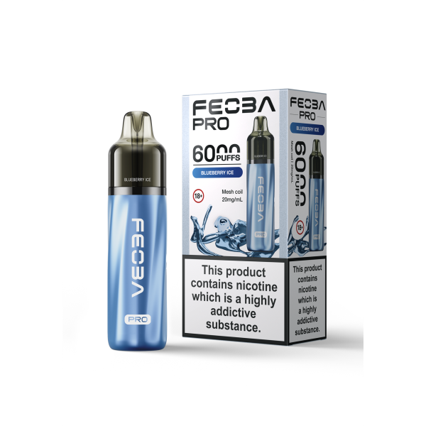 FEOBA | 6000 PRO Pre-Filled Pod Vape Kit | 1400mAh | 2ml + 10ml Replaceable | 20mg Nicotine Salts | Various Flavours