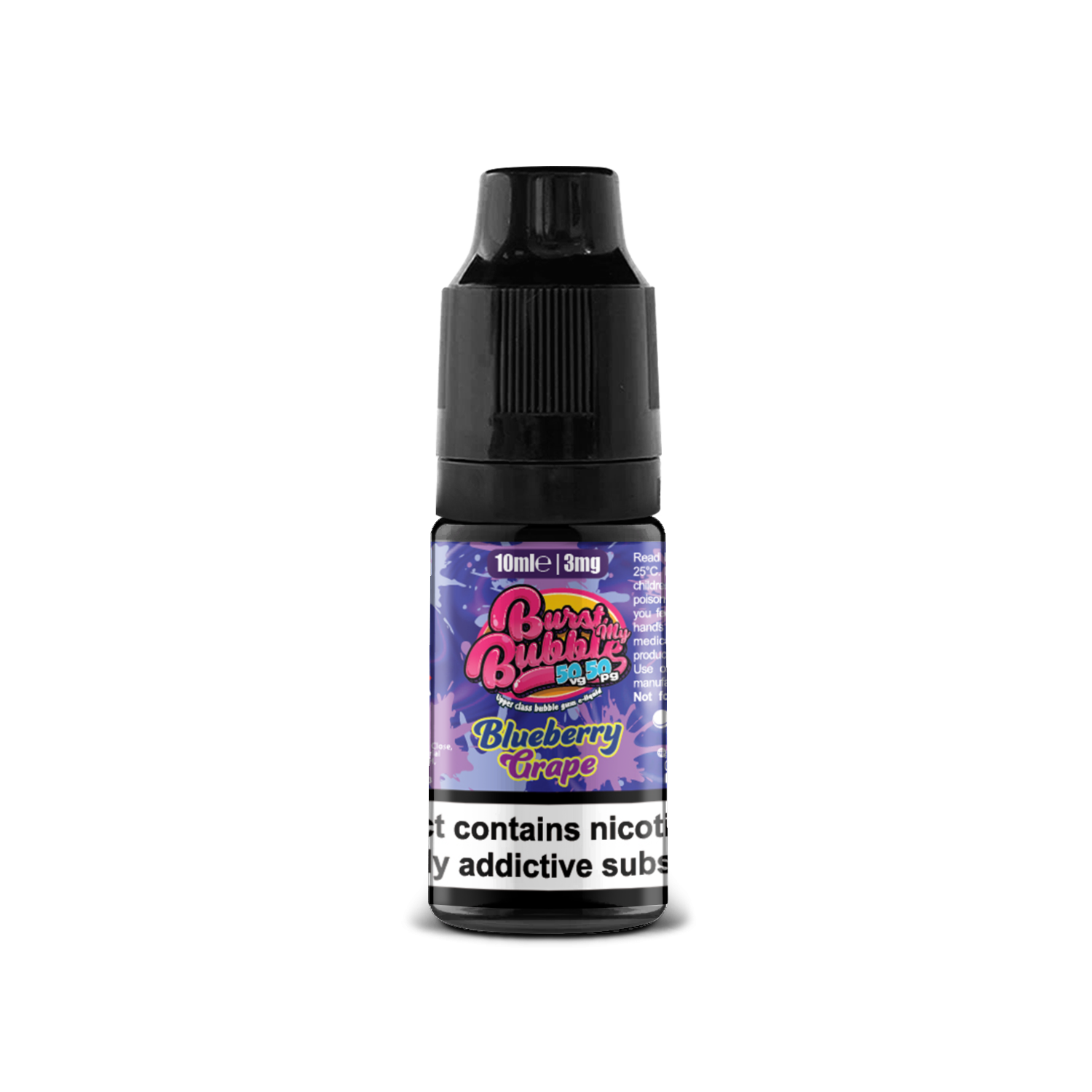 Burst my Bubble 50/50 Range | BLUEBERRY GRAPE | 10ml Single | Various Nicotine Strengths - IFANCYONE WHOLESALE