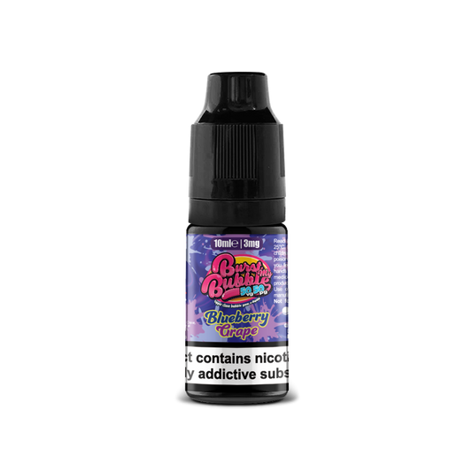 Burst my Bubble 50/50 Range | BLUEBERRY GRAPE | 10ml Single | Various Nicotine Strengths - IFANCYONE WHOLESALE