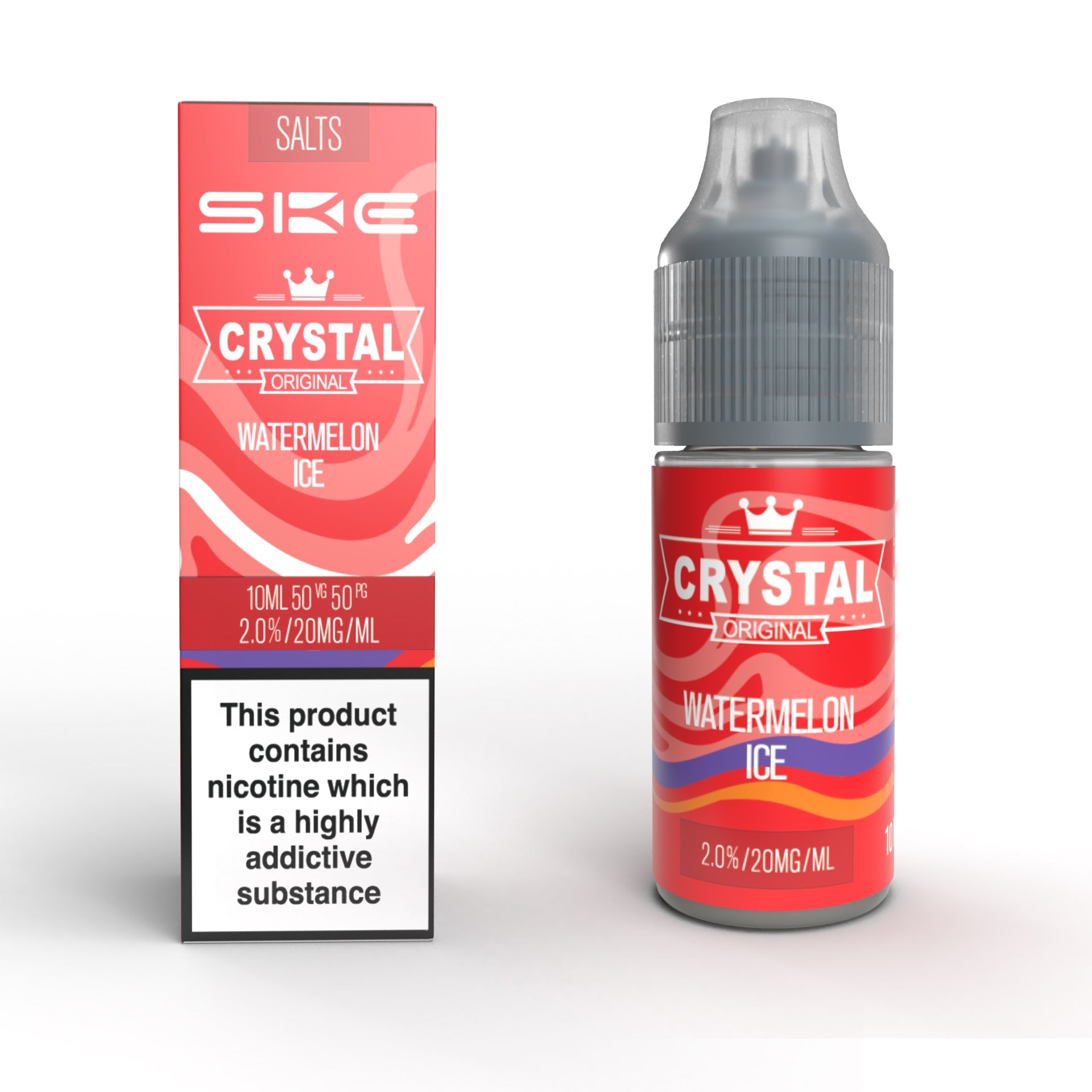 SKE | Crystal Original Nicotine Salt E-Liquids | 10ml Single Bottle | 10mg / 20mg Nic Salts | BLUEBERRY SOUR RASPBERRY - IFANCYONE WHOLESALE