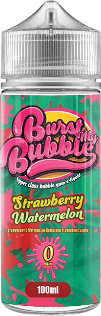 Burst My Bubble | STRAWBERRY WATERMELON | 100ml Shortfill | 0mg