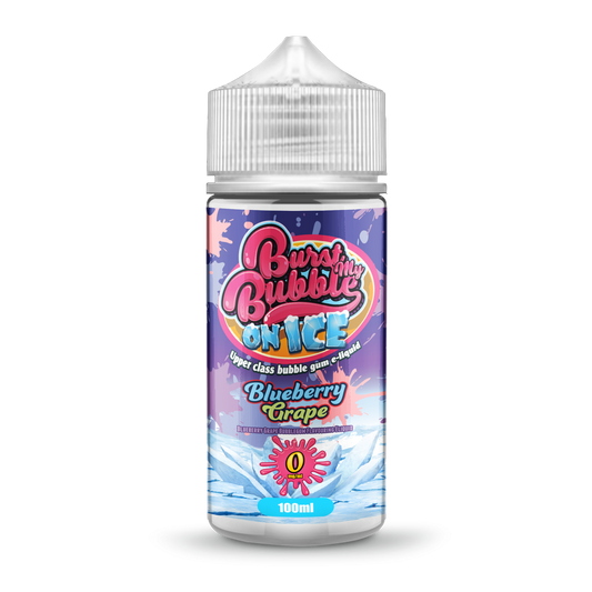 Burst My Bubble On Ice | BLUEBERRY GRAPE BUBBLEGUM ICE | 100ml Shortfill | 0mg - IFANCYONE WHOLESALE