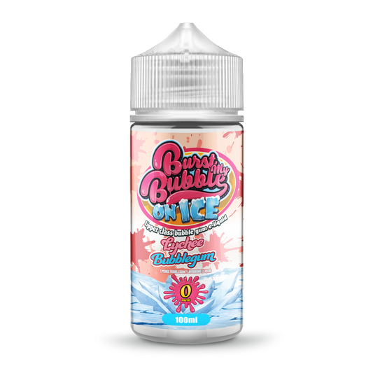 Burst My Bubble On Ice | LYCHEE BUBBLEGUM ICE | 100ml Shortfill | 0mg - IFANCYONE WHOLESALE