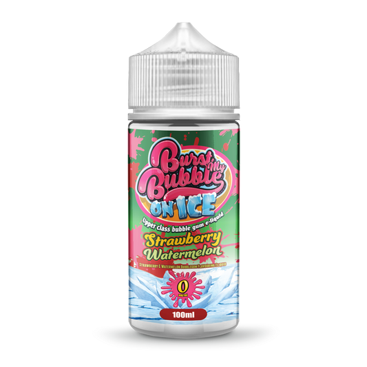 Burst My Bubble On Ice | STRAWBERRY WATERMELON BUBBLEGUM ICE | 100ml Shortfill | 0mg - IFANCYONE WHOLESALE