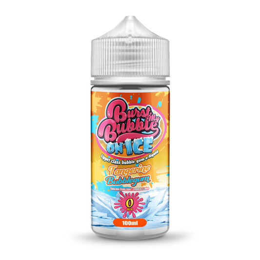 Burst My Bubble On Ice | TANGERINE BUBBLEGUM ICE | 100ml Shortfill | 0mg - IFANCYONE WHOLESALE