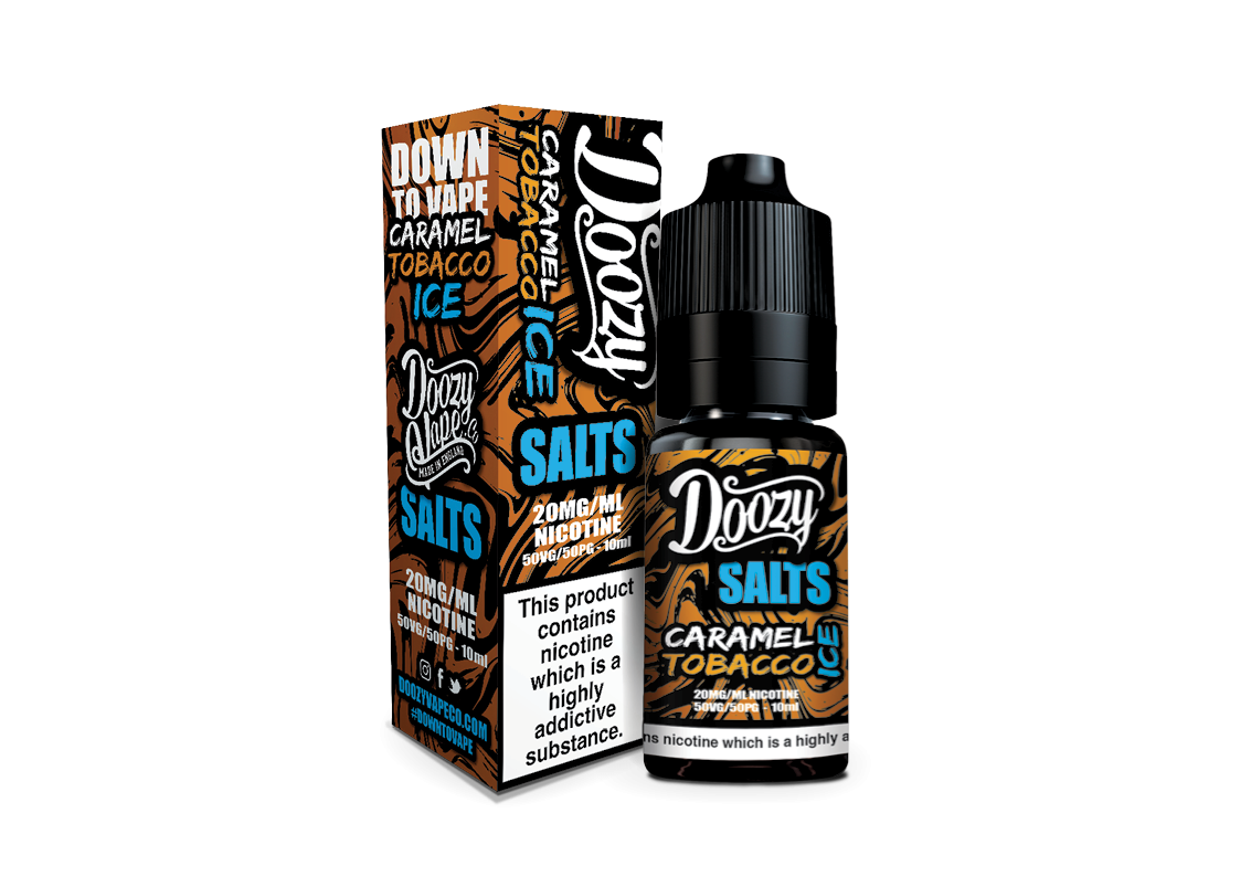 Doozy Salts | Caramel Tobacco ICE | 10ml Single | 10mg / 20mg Nicotine Salt