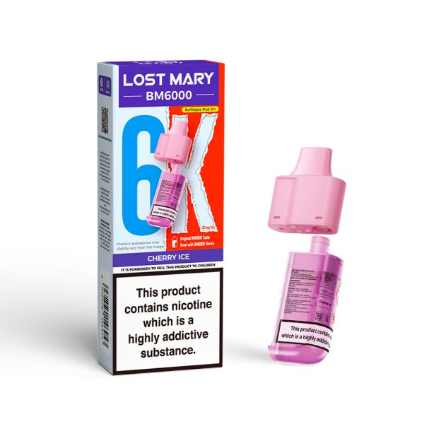 Lost Mary | BM6000 Replacement Refill Edition Single Pod | 2ml + 10ml Design | 20mg Nicotine Salts | Various Flavours