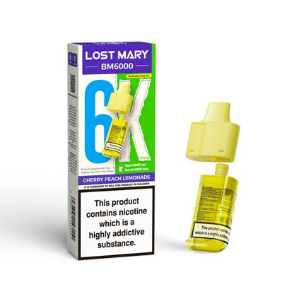 Lost Mary | BM6000 Replacement Refill Edition Single Pod | 2ml + 10ml Design | 20mg Nicotine Salts | Various Flavours