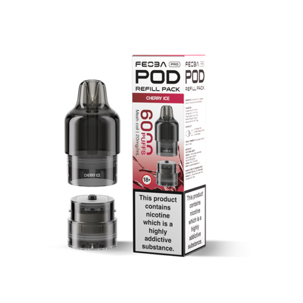 FEOBA | 6000 PRO Replacement Refill Pods | 2ml + 10ml Design | 20mg Nicotine Salts | Various Flavours