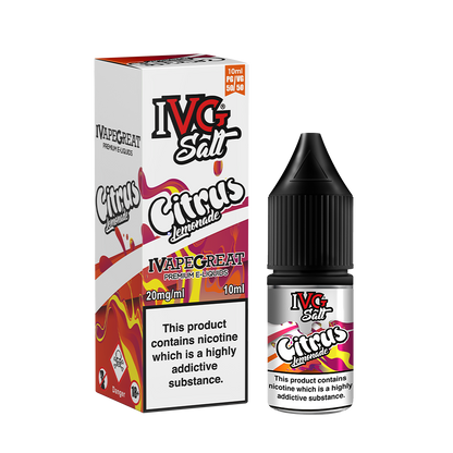 I VG Salts | CITRUS LEMONADE | 10ml Single | 10mg / 20mg Nicotine Salts - IFANCYONE WHOLESALE