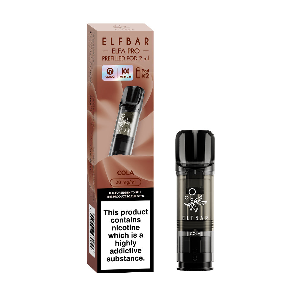 Elfbar | Elf Bar ELFA PRO Replacement Pre-Filled Pods | 2ml | Pack of 2 | 20mg | Various Flavours