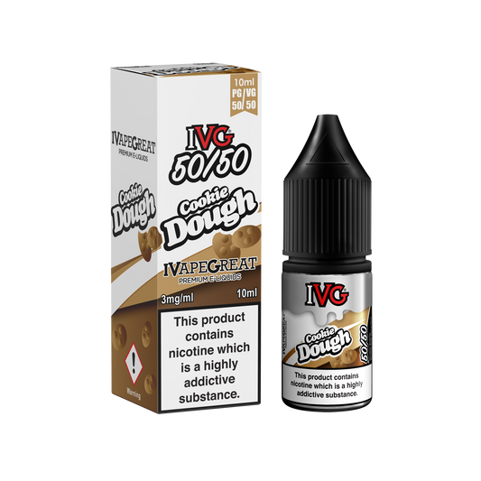 I VG 50/50 E-Liquids - COOKIE DOUGH - 10ml Single - Various Nicotine Strengths - IFANCYONE WHOLESALE