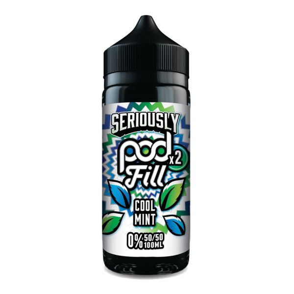 Seriously Pod Fill X2 by Doozy Vape Co | 50/50 VG/PG | Cool Mint | 100ml Shortfill | 0mg