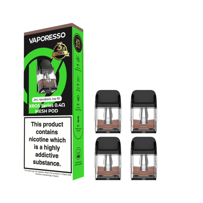 Vaporesso | XROS Series COREX 3.0 Replacement Pods | Pack of 4