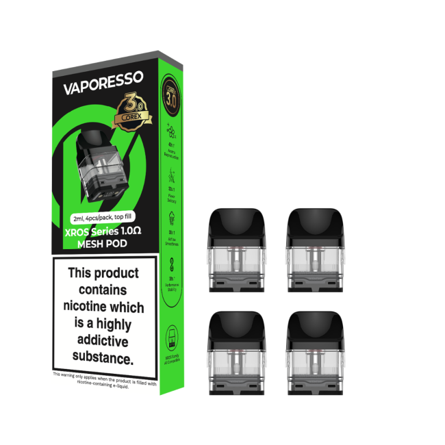 Vaporesso | XROS Series COREX 3.0 Replacement Pods | Pack of 4