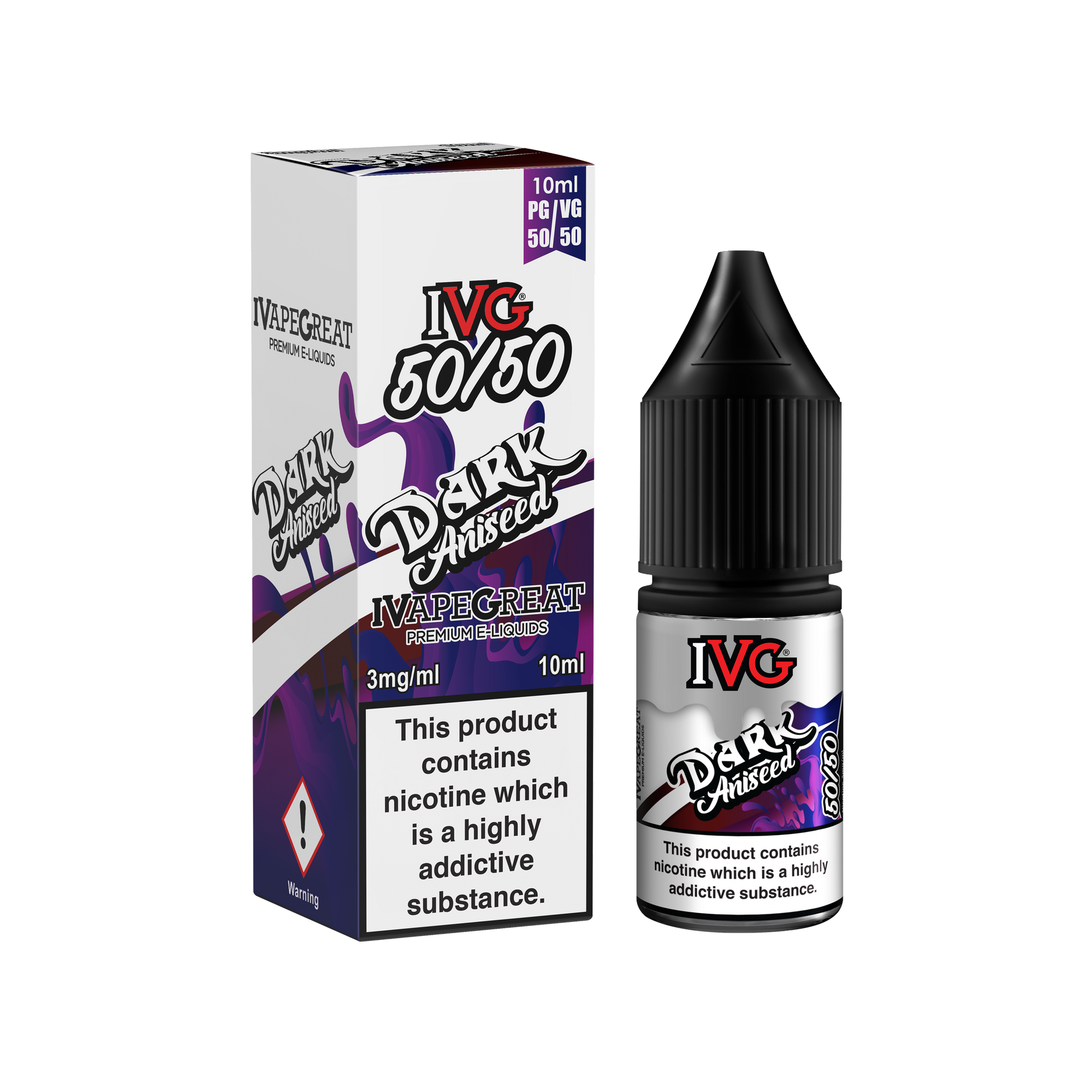 I VG 50/50 E-Liquids - DARK ANISEED - 10ml Single - Various Nicotine Strengths - IFANCYONE WHOLESALE