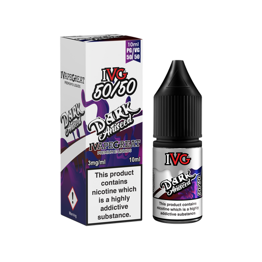 I VG 50/50 E-Liquids - DARK ANISEED - 10ml Single - Various Nicotine Strengths - IFANCYONE WHOLESALE