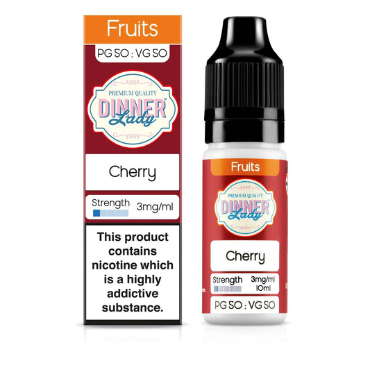 Dinner Lady 50/50 Range | Fruits | Cherry | 10ml Single | Various Nicotine Strengths