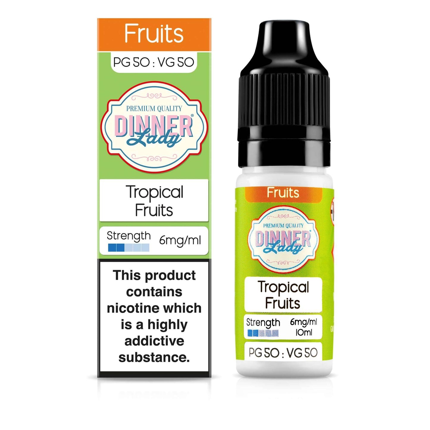 Dinner Lady 50/50 Range | Fruits | Tropical Fruits | 10ml Single | Various Nicotine Strengths
