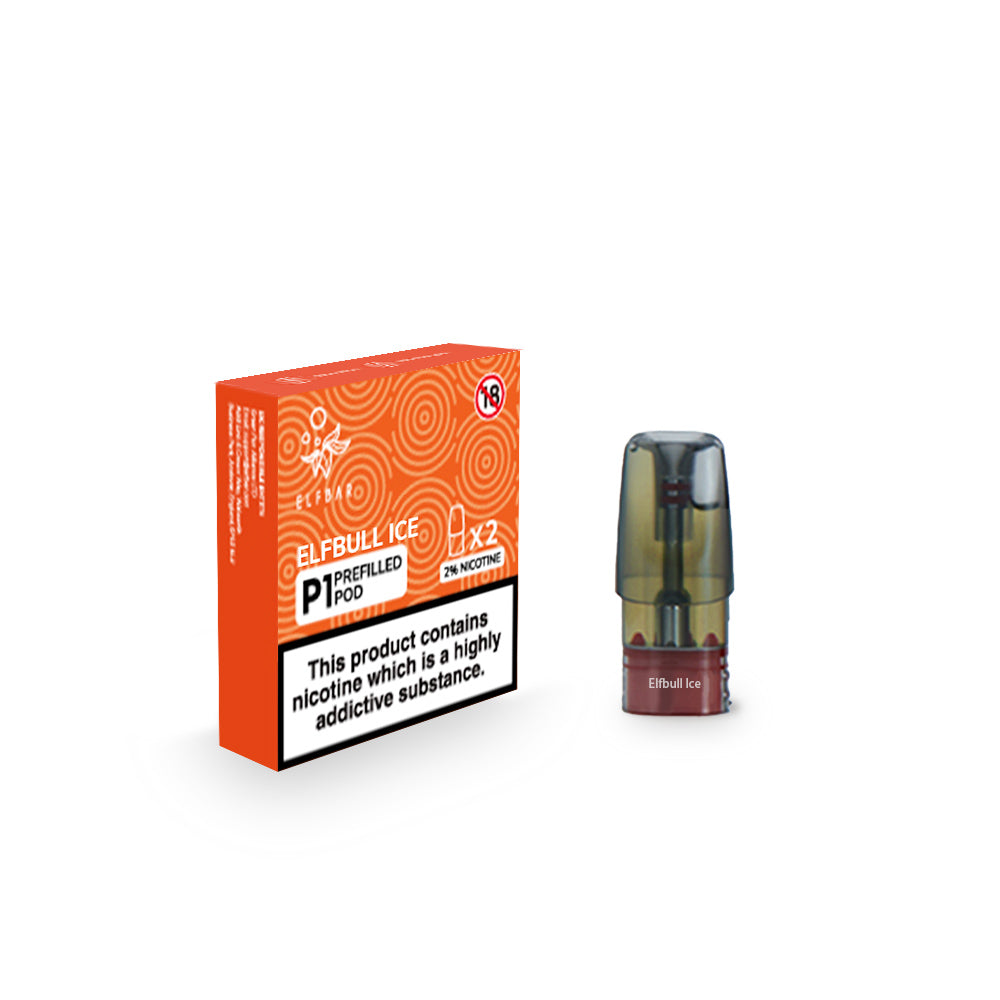 Elfbar | Elf Bar Mate 500 P1 Pod Pre-Filled Replacement Pods | 2ml | Pack of 2 | 20mg