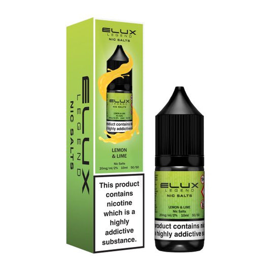 ELUX | Elux Legend 10ml Nicotine Salt E-Liquids | LEMON & LIME | 10mg / 20mg Nic Salts