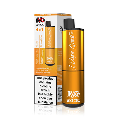 I VG | 2400 Puff Disposable Nicotine Salt Vape Kit | UK's First LEGAL & TPD Compliant Big Puff Disposable | 20mg Nic Salts | Various Flavours