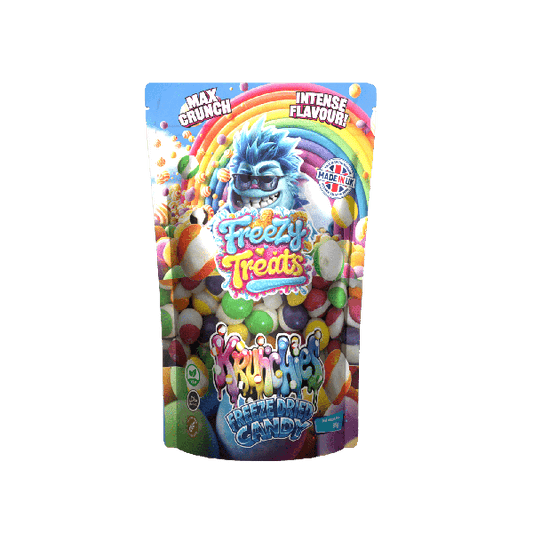 Freezy Treats | Freeze Dried Candy Sweets | 1 x Single Bag | KRUNCHIES RAINBOW CANDY