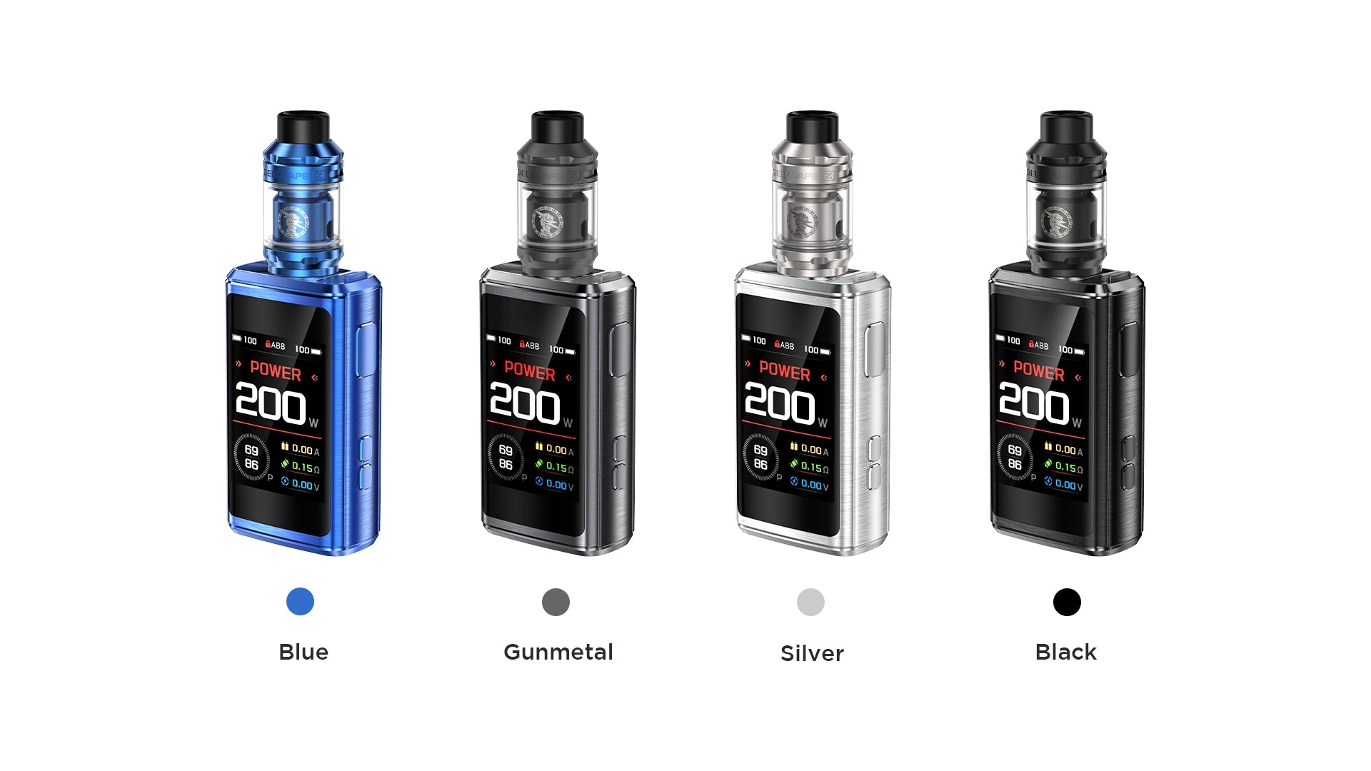 Geek Vape | Z200 200W Kit | Dual 18650 | 2.4" Full Screen - IFANCYONE WHOLESALE