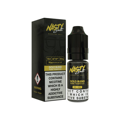 Nasty Salts | Gold Blend | 10ml Single | 10mg / 20mg Nicotine Salts