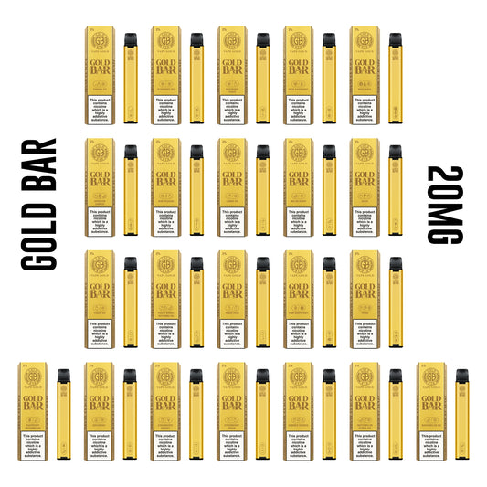 Gold Bar 600  Disposable Vape Pod Kit | 600 Puff / 500mAh | 20mg Nicotine Salts | Various Flavours - IFANCYONE WHOLESALE