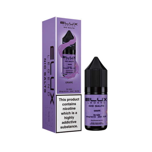 ELUX | Elux Legend 10ml Nicotine Salt E-Liquids | GRAPE | 10mg / 20mg Nic Salts