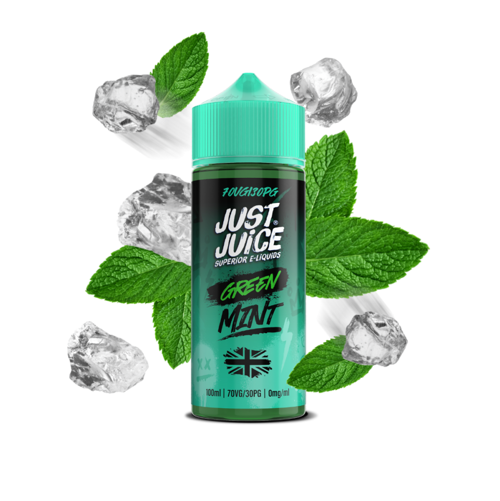 Just Juice | 100ml Shortfill Range | MINT | GREEN MINT | 0mg