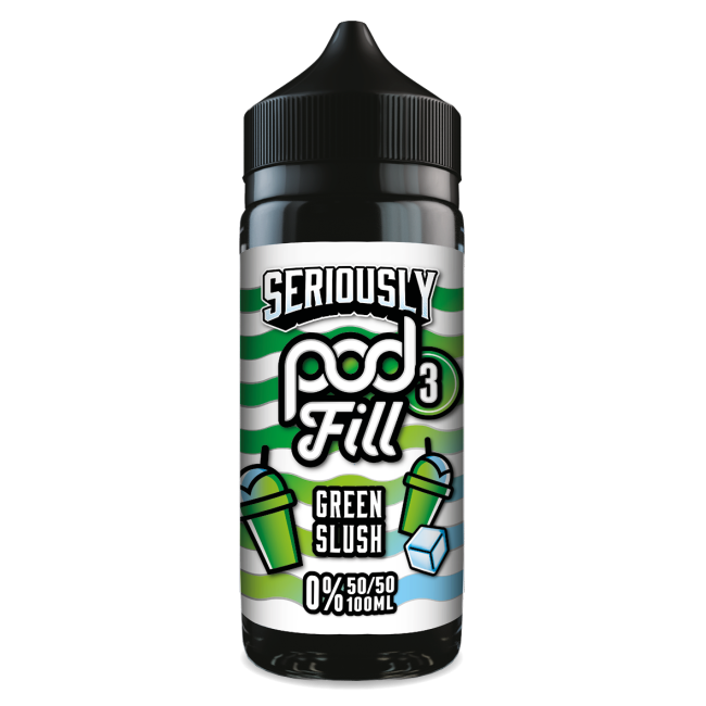 Seriously Pod Fill 3 by Doozy Vape Co | 50/50 VG/PG | Green Slush | 100ml Shortfill | 0mg