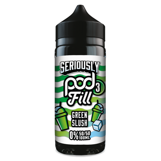 Seriously Pod Fill 3 by Doozy Vape Co | 50/50 VG/PG | Green Slush | 100ml Shortfill | 0mg