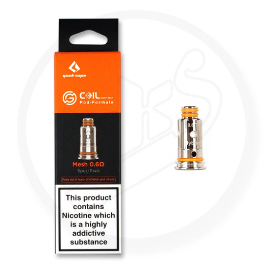 Geek Vape | G Series Coils | Aegis Pod / Wenax Kit | 0.6 Ohm Mesh KA1 | Pack of 5 - IFANCYONE WHOLESALE