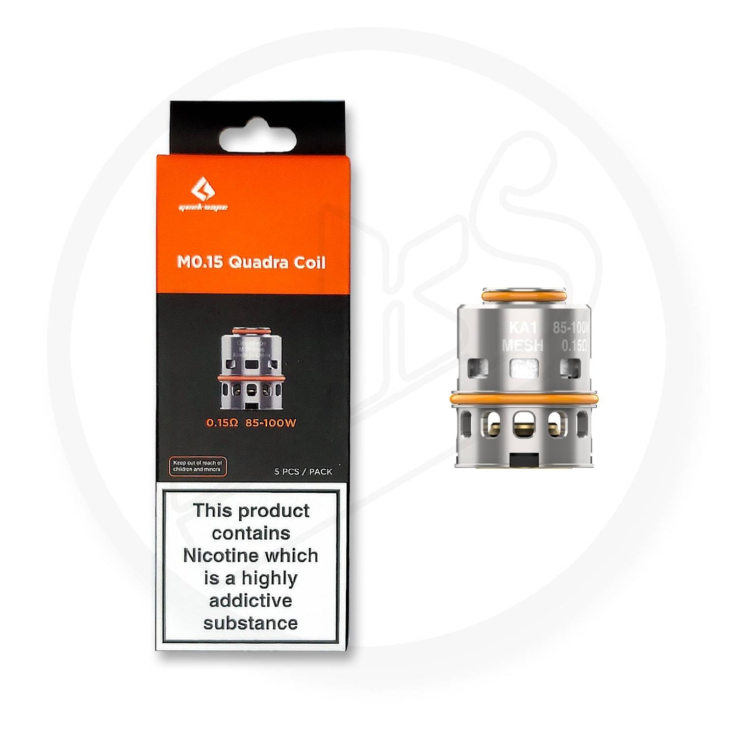 Geek Vape | M Series Coils | Designed for Z Max Tank | 0.15 Ohm KA1 Quad Mesh | Pack of 5 - IFANCYONE WHOLESALE